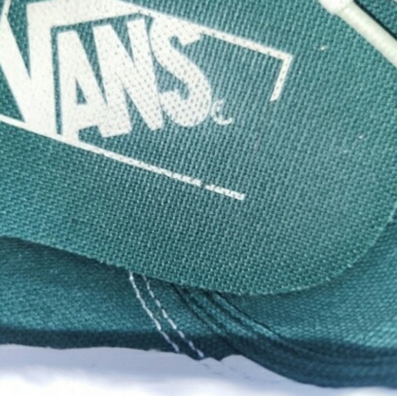 Vans HEIQ Water Resistant Dry Old Skool Tennis Shoe Sneaker Teal Green Women 7 - Picture 11 of 12